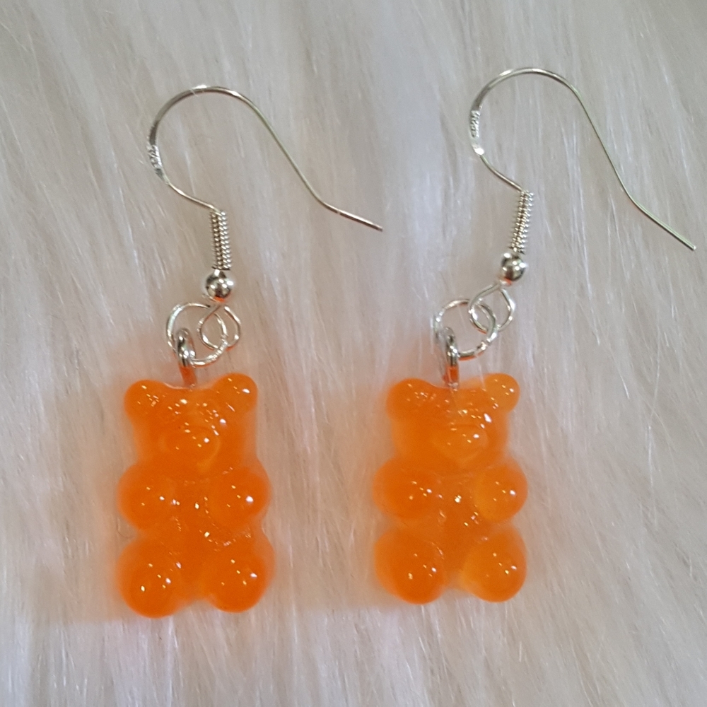 4/$20 Gummy Bear Sterling Silver Earrings - Picture 1 of 2